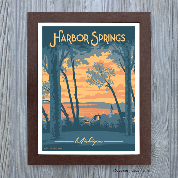 Harbor Springs Michigan Art Print by The Mighty Mitten
