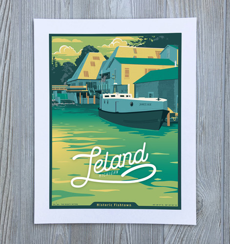 Fishtown, Leland - Michigan Travel Art Print | The Mighty Mitten