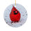 Thumbnail: Red Cardinal Bird Ornament | Ceramic Christmas Ornament, Round Double-Sided