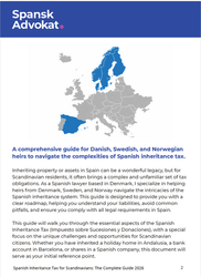 Introduction page from the guide, with the image of a map of Europe with Scandinavia and Spain highlighted in blue.