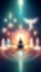 DALL·E 2024-05-15 11.09.39 - A serene spiritual healing session with a focus on silhouette