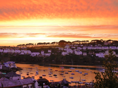Sunset on Polruan