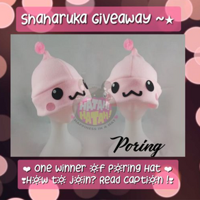 Streamer Giveaway: Shaharuka is giving away a poring hat!