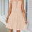 Miniatura: Vestido Corto Halter Beige con encaje B839