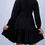 Miniatura: Vestido Corto Manga Larga Negro B796