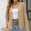 Miniatura: Chaqueta tipo Blazer Manga Larga Beige B742
