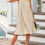Miniatura: Vestido Corto Beige Plisado B114