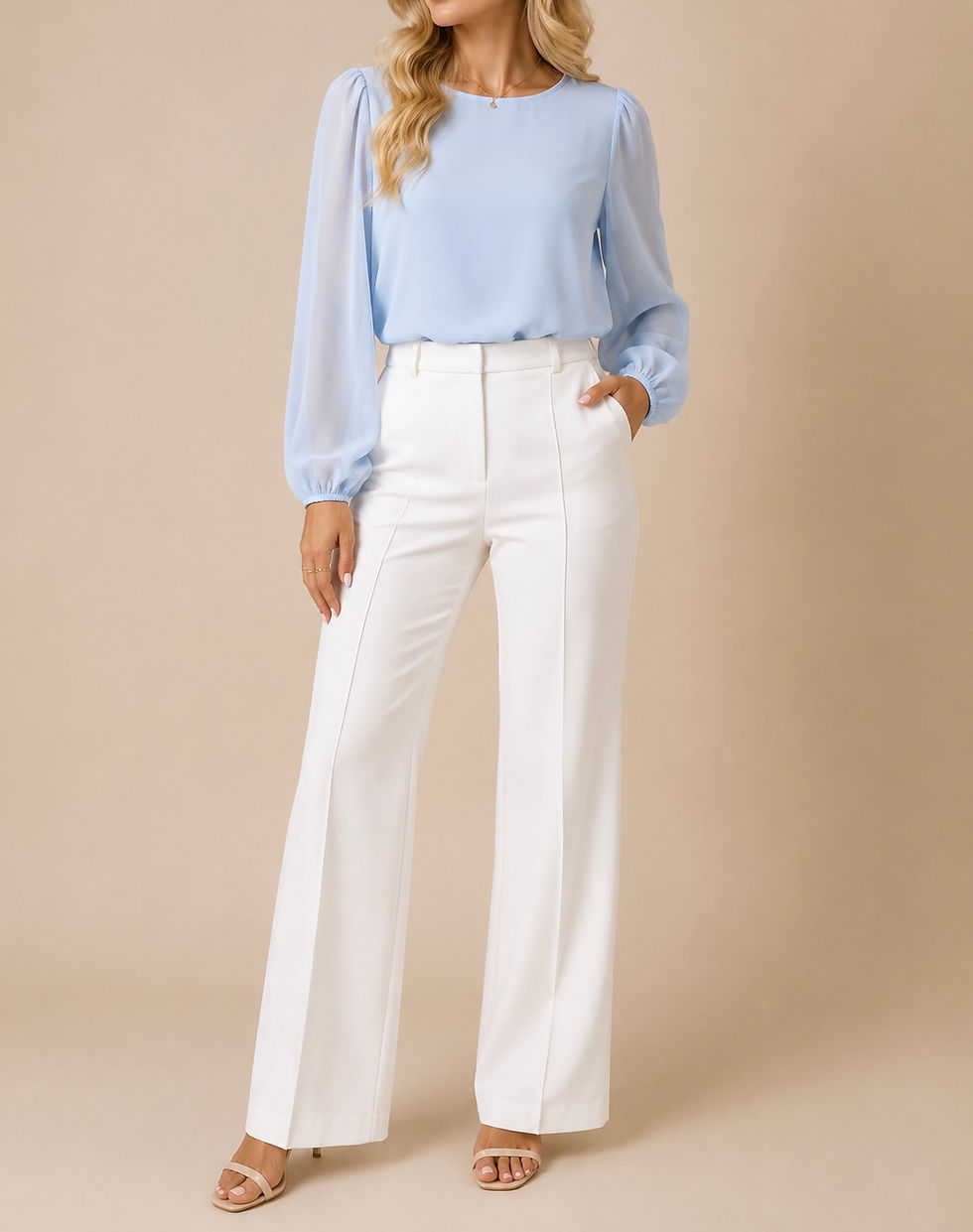 Miniatura: Blusa manga larga azul cielo C482