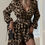 Miniatura: Vestido Corto Manga Larga Animal Print C223