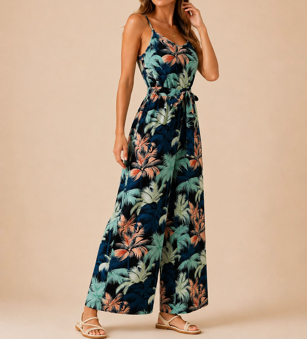 Miniatura: Jumpsuit sin mangas Estampado Floral B810
