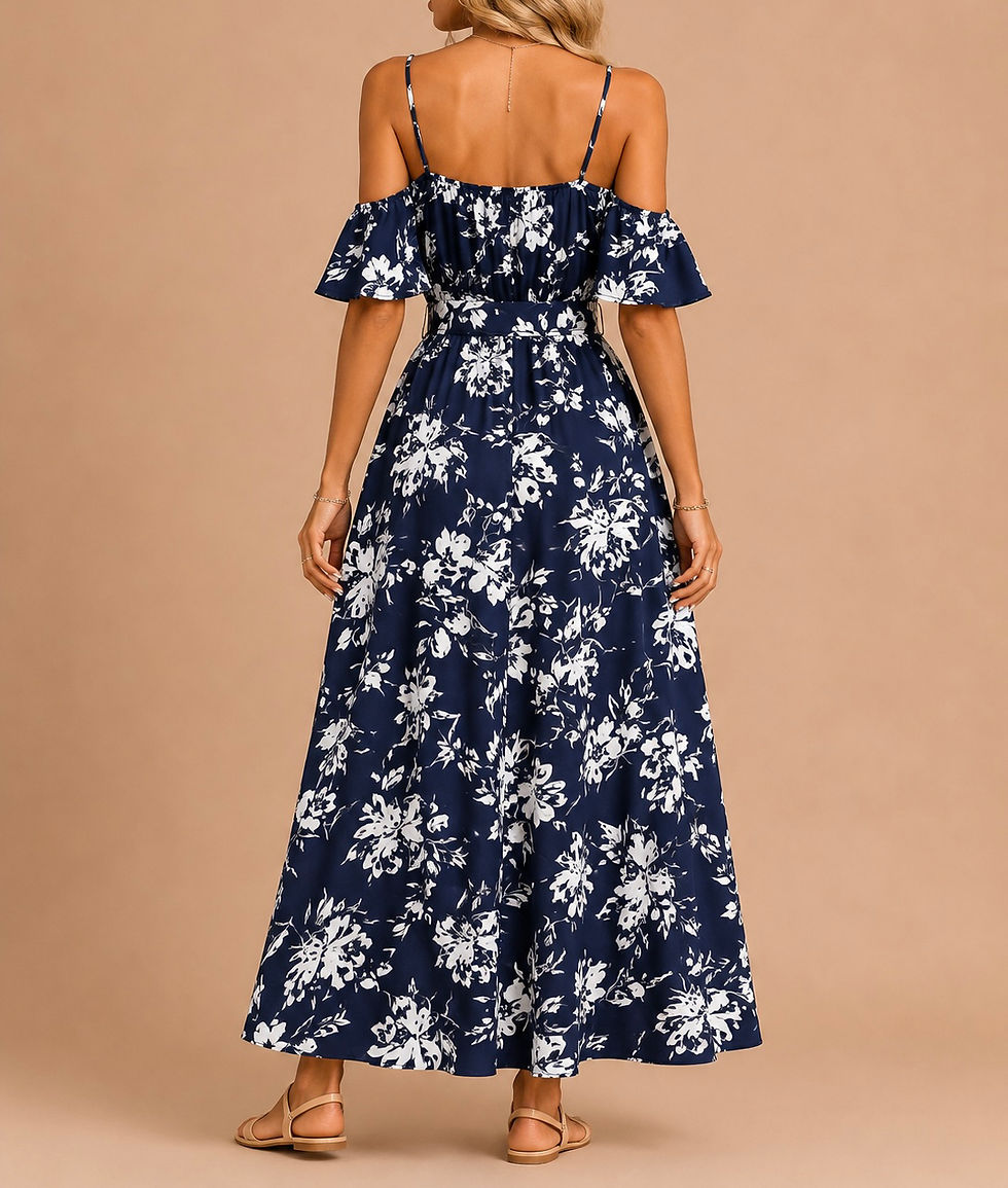 Miniatura: Vestido Maxi estampado verde C377