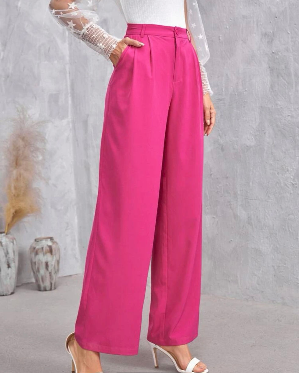 Miniatura: Pantalón de Vestir Bota Ancha Fucsia A679