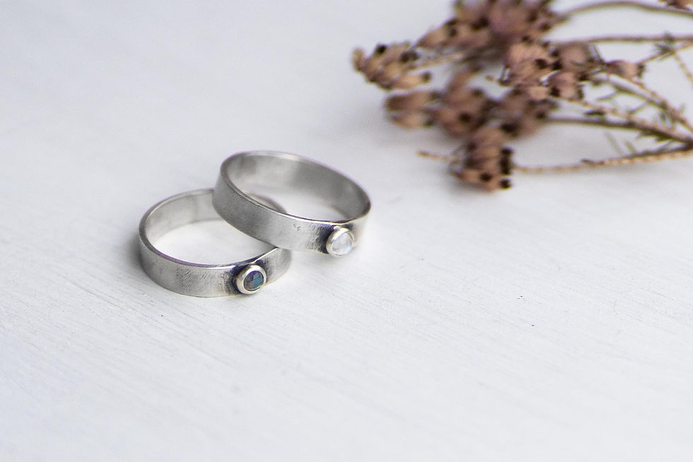 Miniaturbild: bandring tierra silber silberring labradorit mondstein