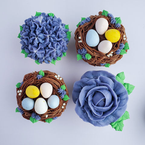 Spring Flower Easter Mini Egg Cupcakes