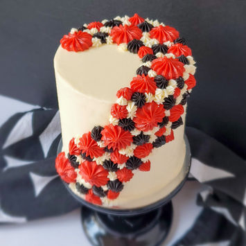 Black, Red, White Cascade