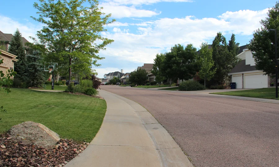 Residential neighborhood in Castle Pines, Colorado
