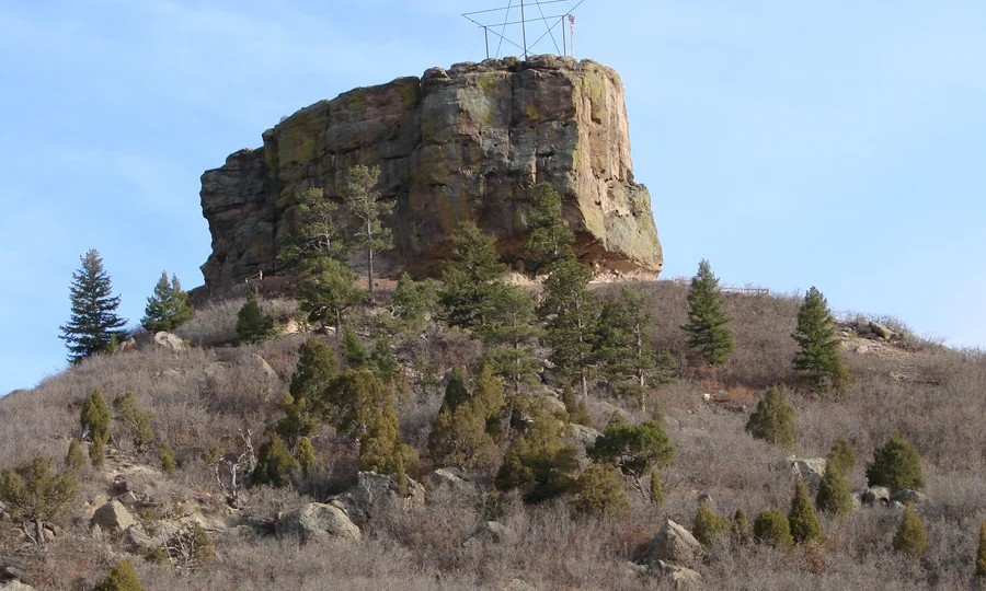 Castle Rock landmark butte in Castle Rock, Colorado