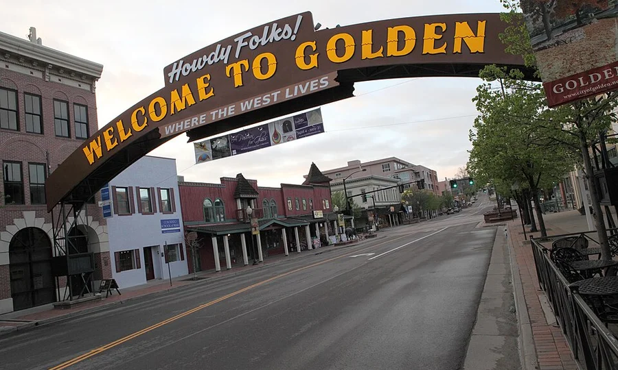 Welcome to Golden arch in Golden, Colorado