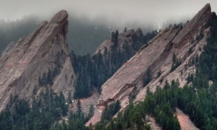 Flatirons from Chautauqua in Boulder, Colorado