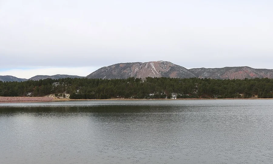 Monument Lake and Mount Herman in Monument, Colorado