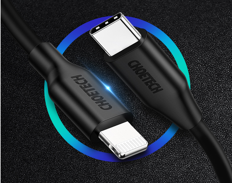 Thumbnail: CHOETECH 2m USB-C to Lightning MFi Certified Cable