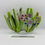 Thumbnail: Summer flowers made from fused glass on a glass base