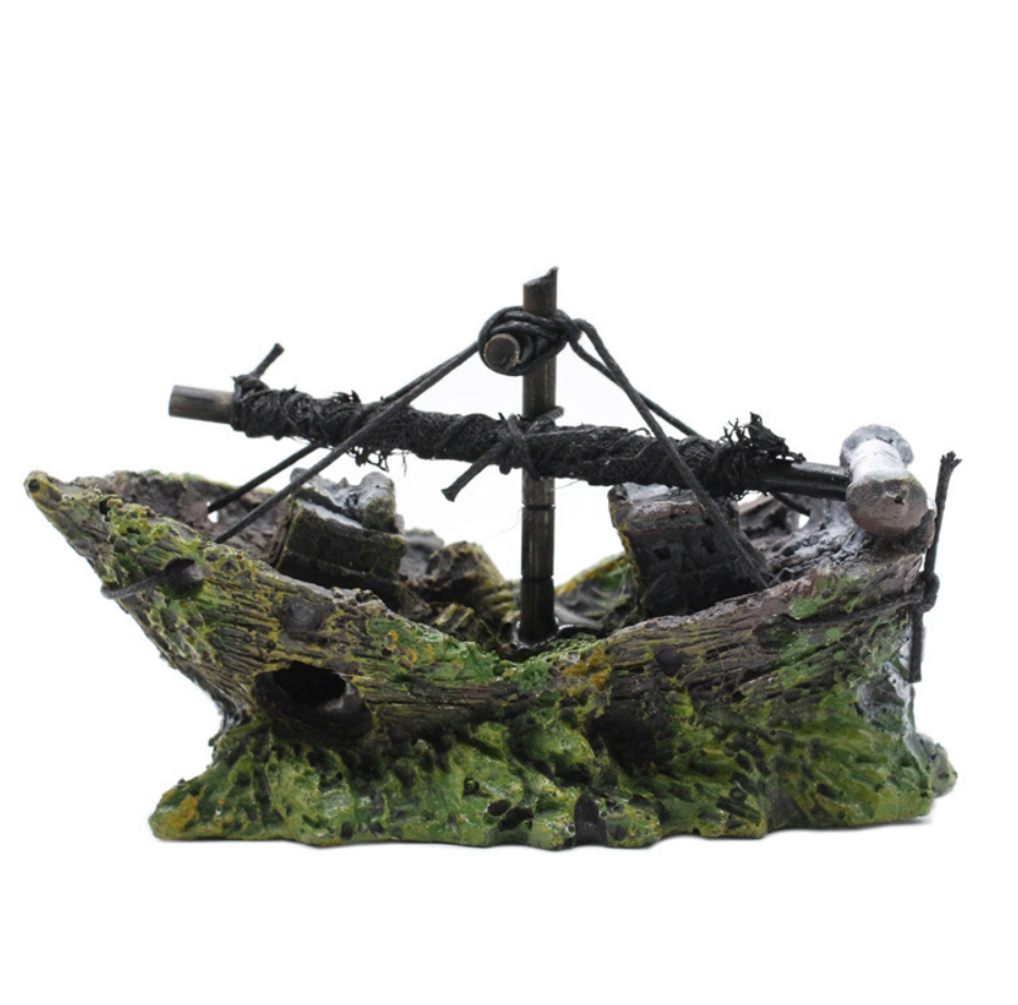 Thumbnail: Random Style Fish Tank Shipwreck Pirate Ship Ornament Simulation Underwater Worl
