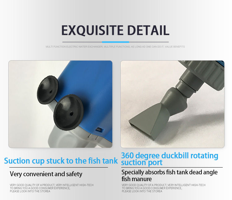 Thumbnail: 20/28W Electric Aquarium Fish Tank Water Change Pump Aquarium Cleaning Tool Wate