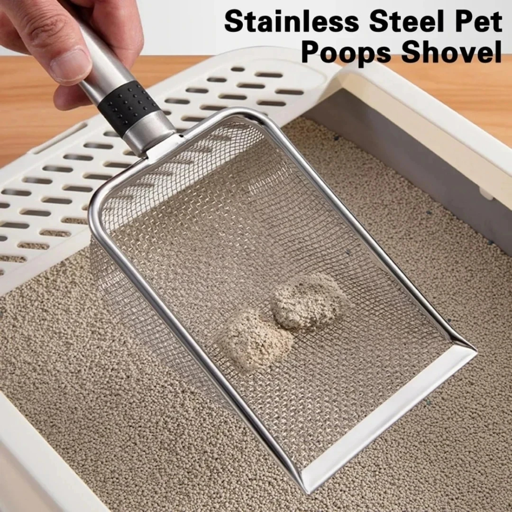 1Pc Pet Cleaning Tool Metal Aluminum Alloy Cat Litter Scoop Stainless Steel Dura