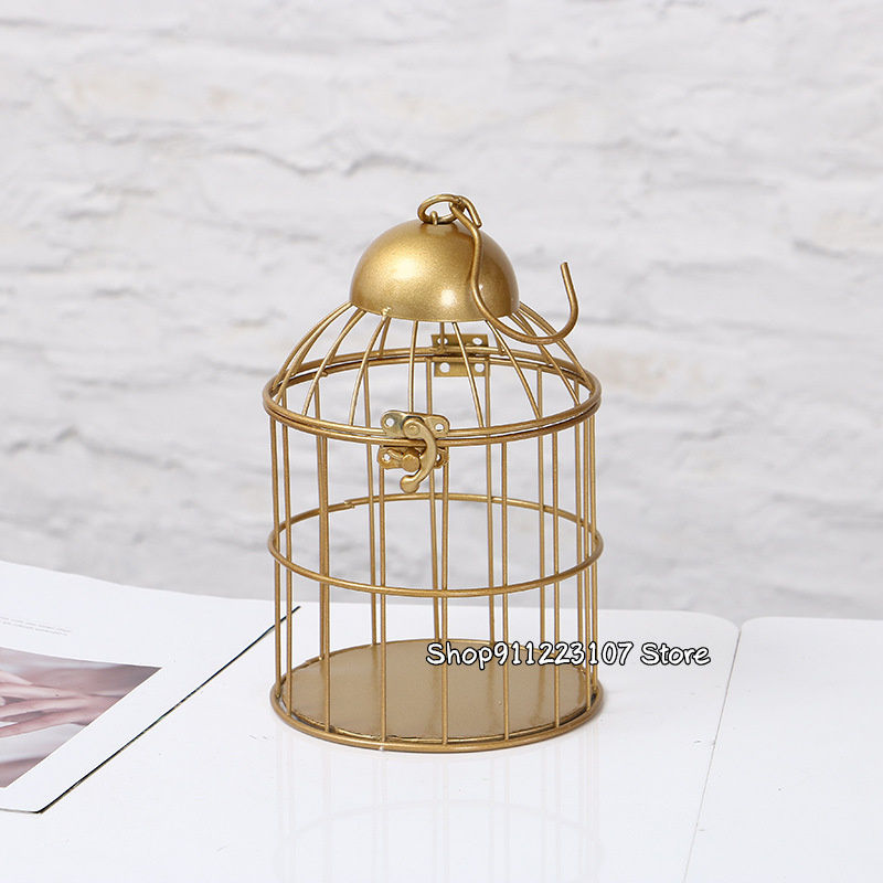 Thumbnail: European retro iron bird cage flower stand bird cage balcony outdoor decoration 