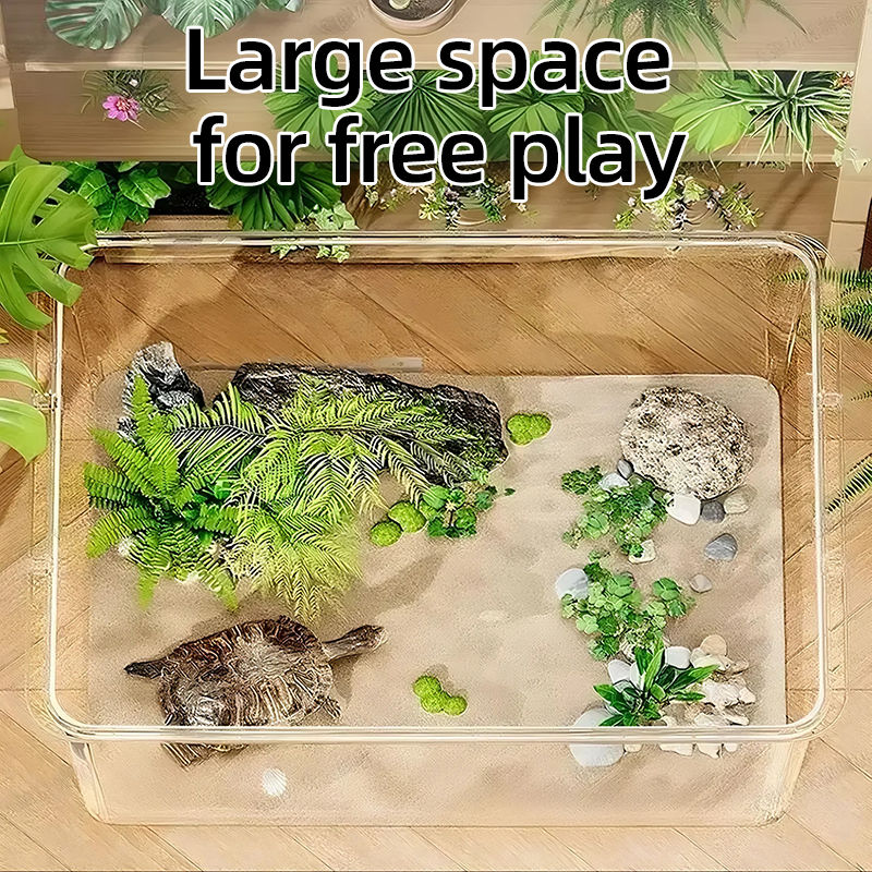 Thumbnail: Transparent Aquarium Creative Desktop Fish Tank for Office Home Decor Rectangula