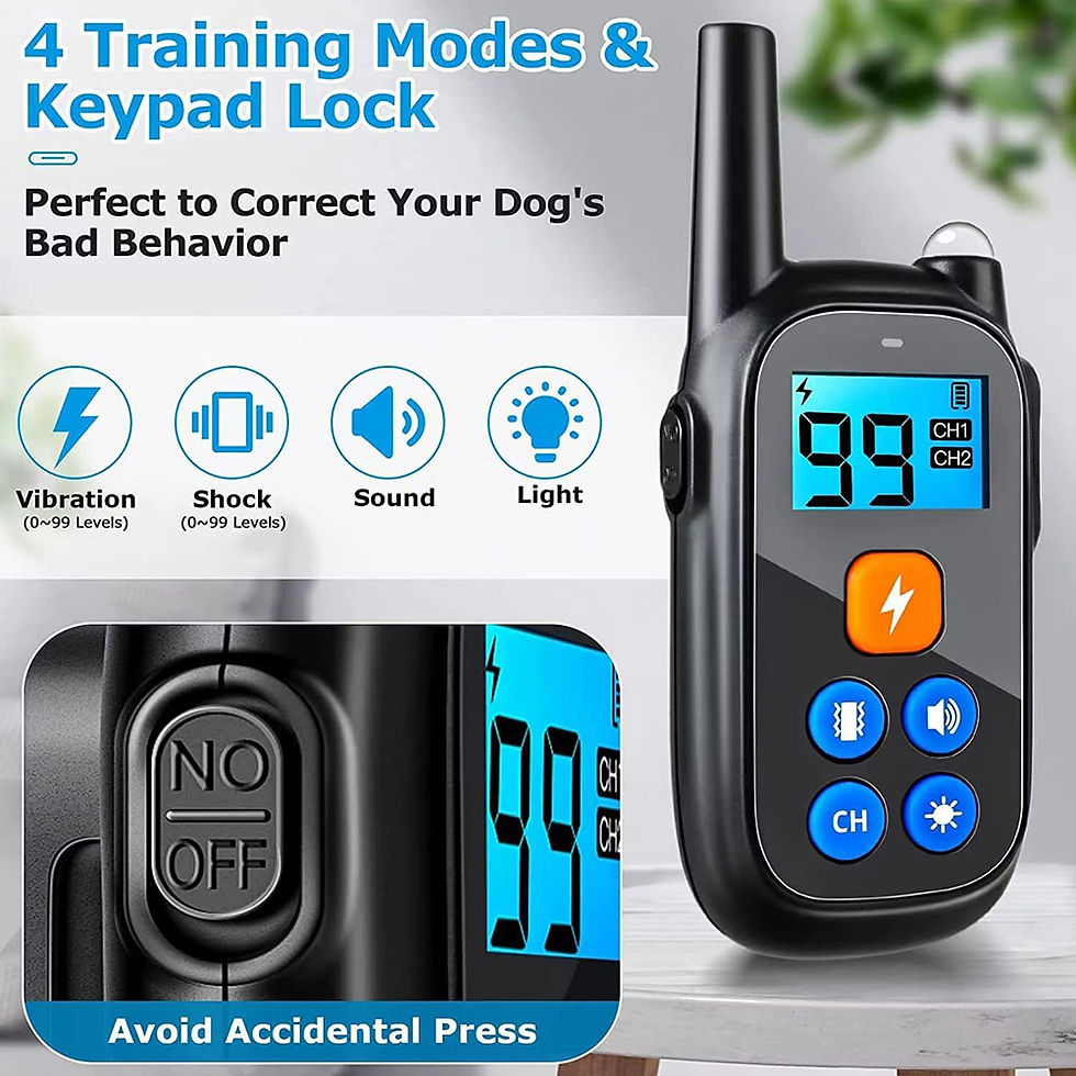 Thumbnail: Pet Anti Barking Collar Stop Dog Barking Pet Ultrasonic Bark Stop Waterproof Tra