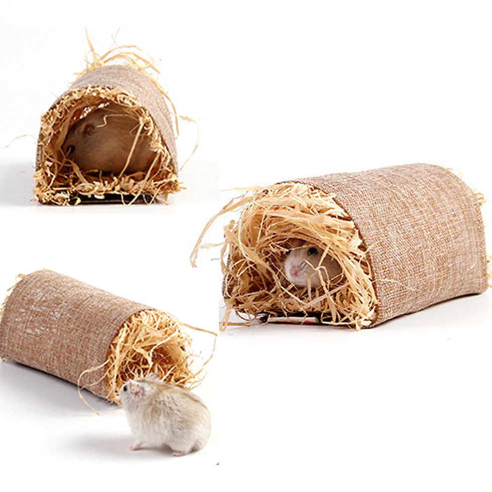 Thumbnail: Foldable Woven Rabbit Cages Pets Hamster Guinea Pig Bunny Grass Chew Toy Mat Hou