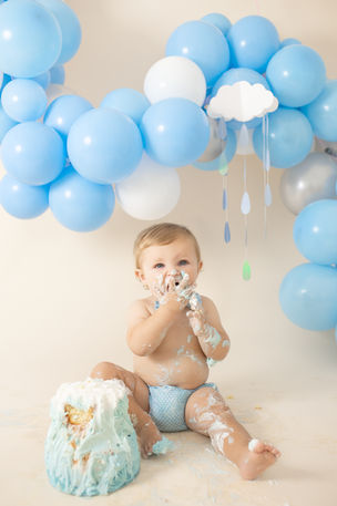 Liverpool Cake Smash 1st birthday Photography