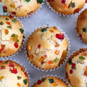 Tutti Frutti Muffins (Eggless recipe)