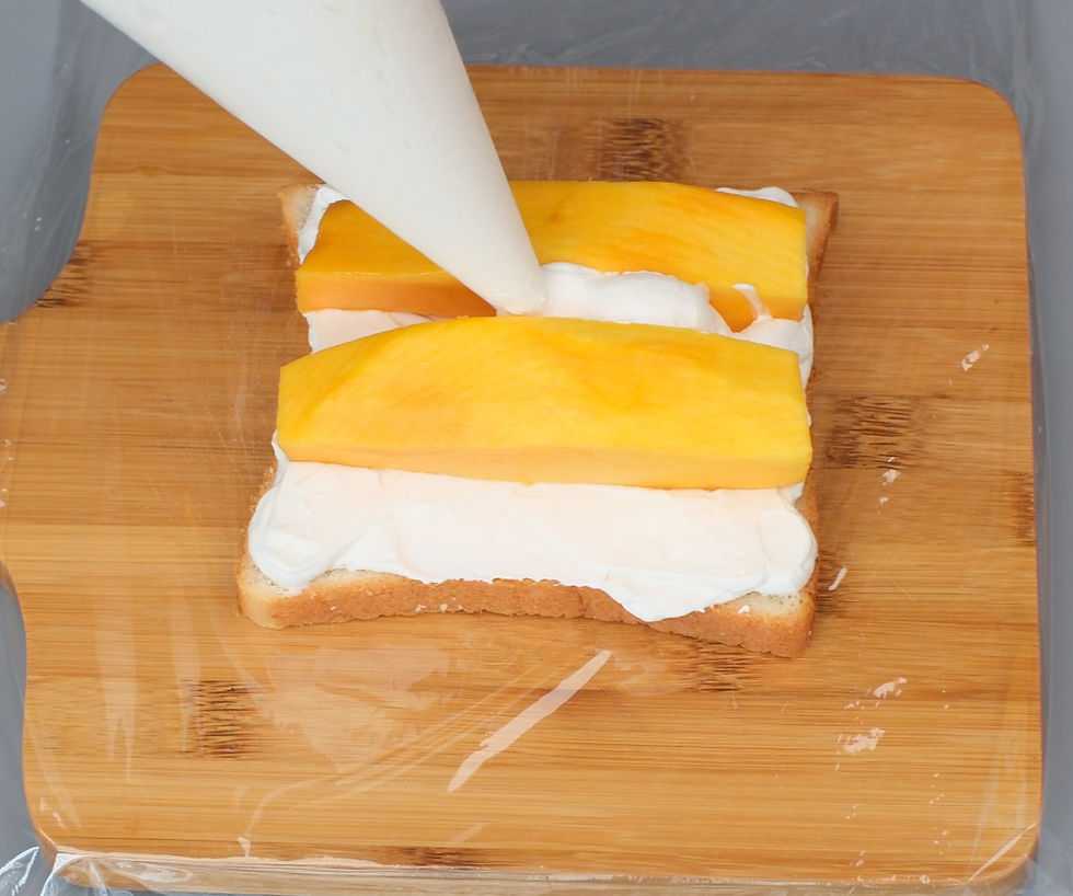 Making of mango sandwich