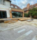 British Larch decking - Cantilevered design