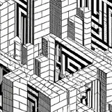black and white maze