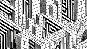 black and white maze