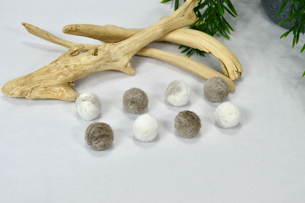 Thumbnail: Deer Hide Pom Pom - Cat Toss Toy