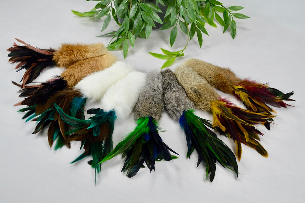 Thumbnail: rabbit fur catnip tube cat toy