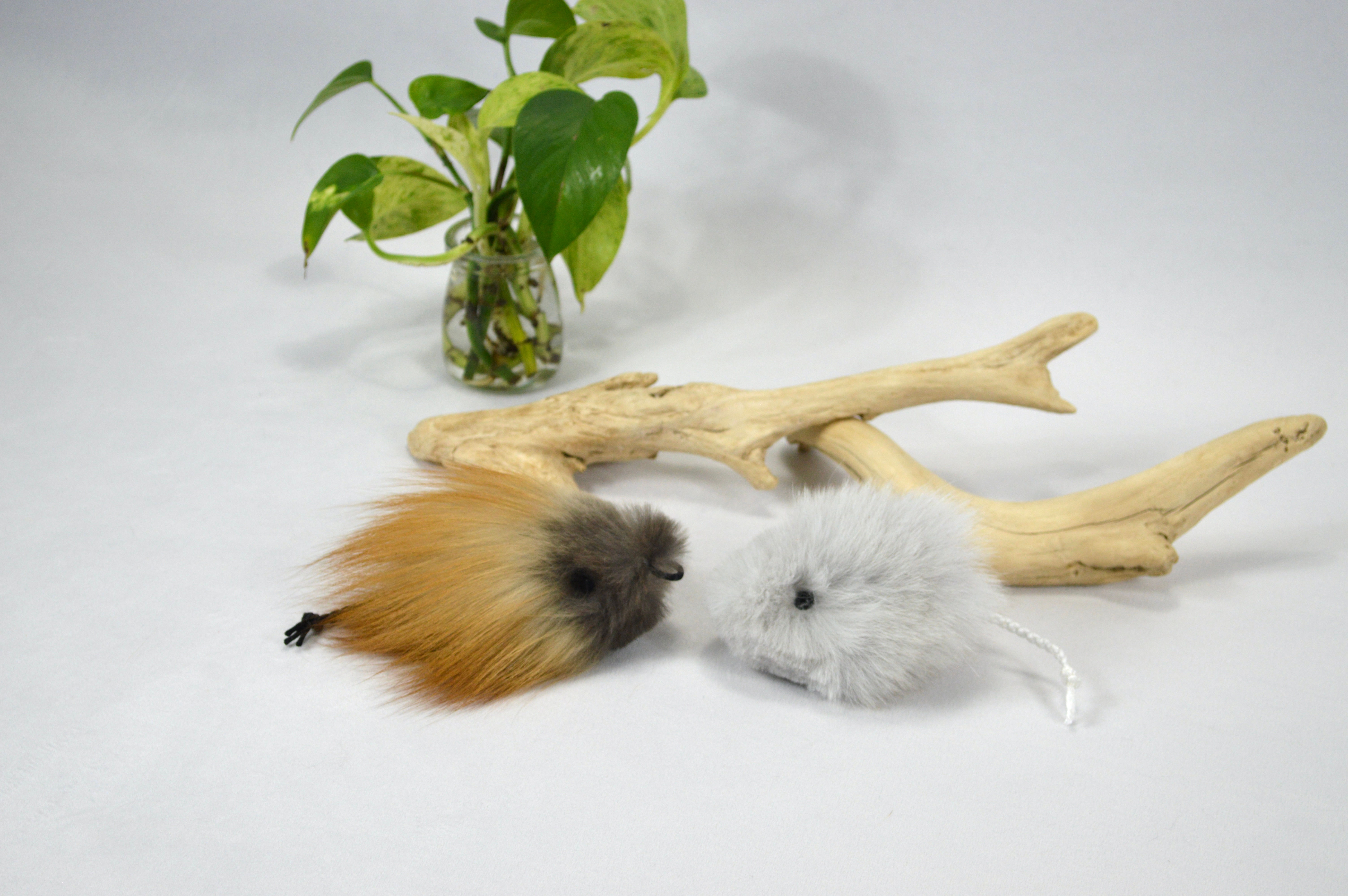 Fox Fur Mouse - Cat Teaser Toy