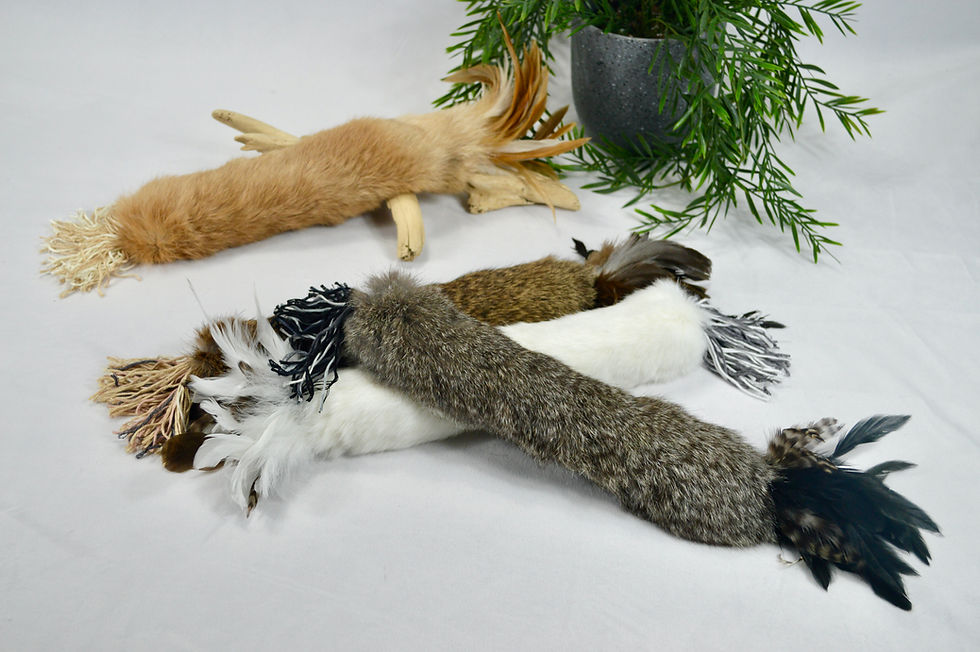 Thumbnail: Catnip Cat Kicker Pillow - Rabbit Fur (Wholesale)