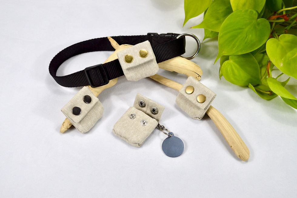 flax dog tag silencer pouch