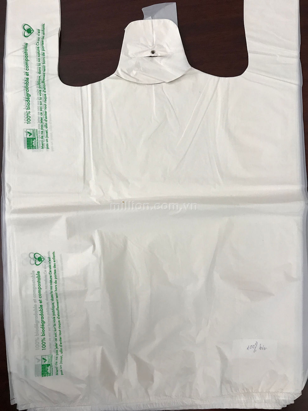 Thumbnail: Biodegradable t-shirt bag (túi siêu thị tự hủy hữu cơ)