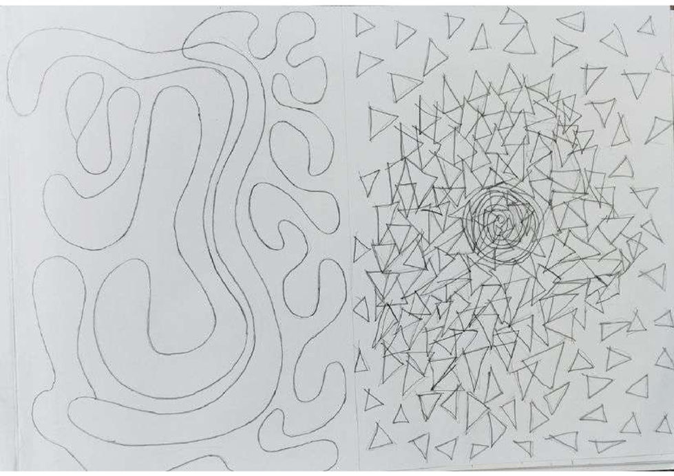 Sketches of calm and frustration