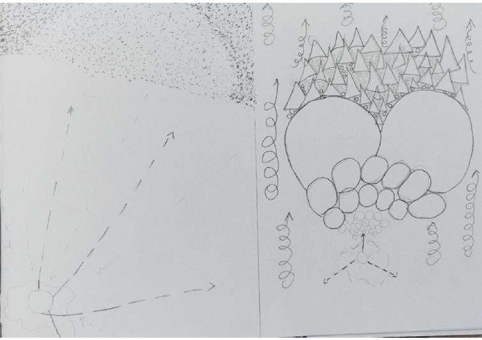 Sketches of lonely and hopeful