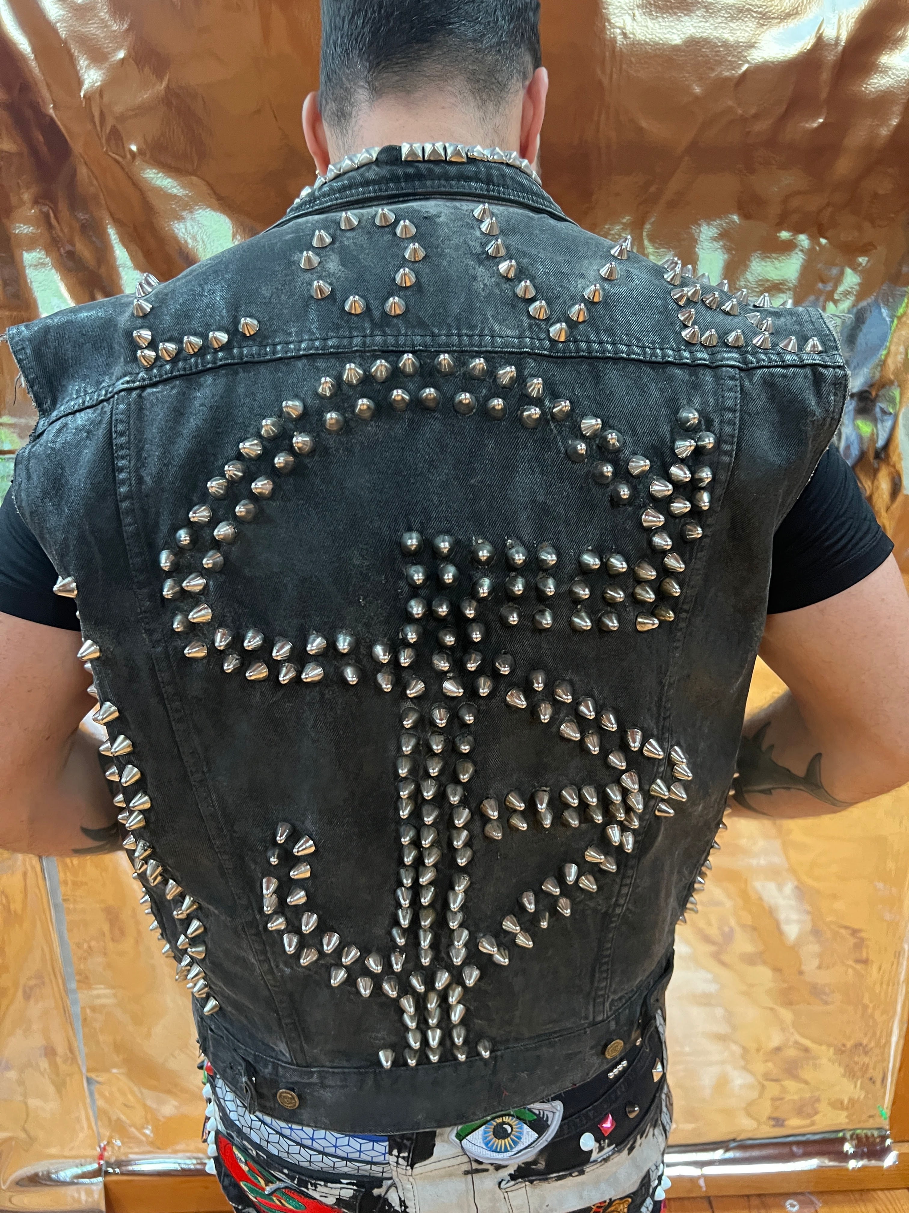 Love SF Stud Denim Vest