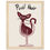 Miniatura: Wine cat collection-pinot noir -Museum-Quality Matte Paper Wooden Framed Poster