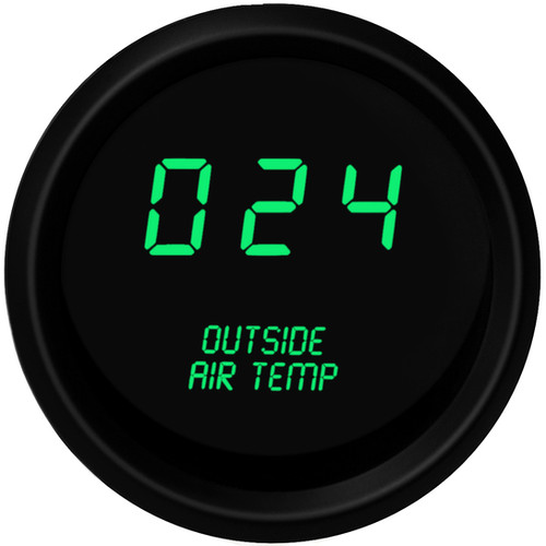 Outside Air Temperature LED Digital Gauge in Black Bezel intellitronix